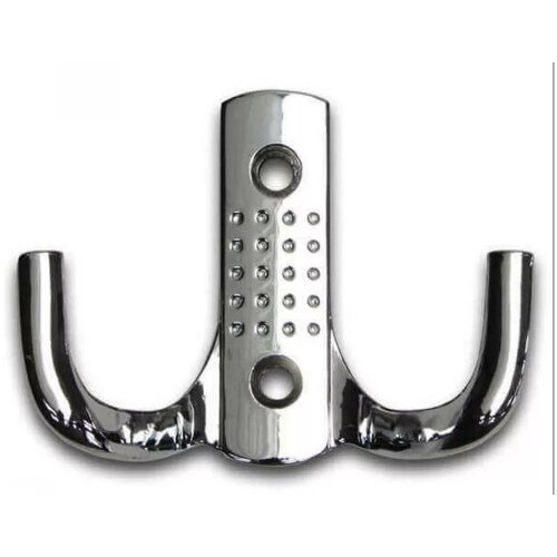 Крючок мебельный 2-х рожковый, хром