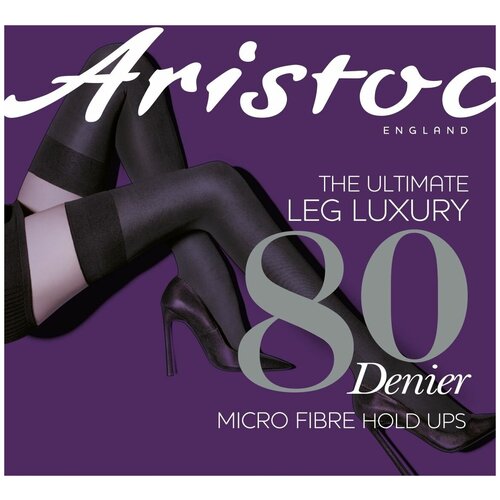 Плотные чулки на широкой гладкой силиконовой ленте Aristoc черный S-M 1875₽