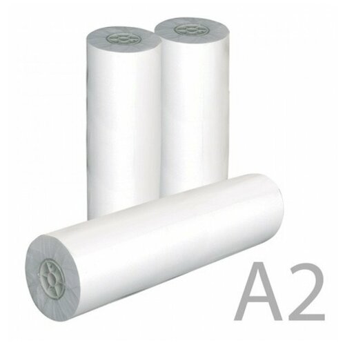 Рулон для плоттера, 420 мм х 175 м х втулка 76 мм, 80 г/м2, белизна CIE 162%, диаметр 170 мм, STARLESS, 420x76x175 0350