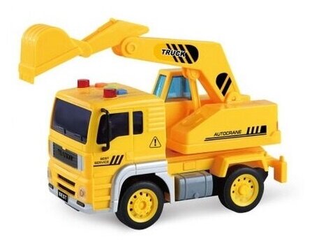 Экскаватор ABtoys 1:20, инерционный, свет и звук, 24*12*15,5 см (WY511C)