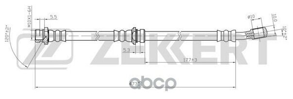 Шланг Тормозной Задний Kia Cerato 04- Spectra Ii 04- Zekkert арт. BS9445