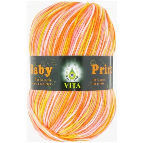 Пряжа Vita Baby print (Беби принт) арт.4889 100% акрил 100г 400м 5шт