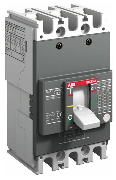 1SDA070307R1 Автоматический выключатель ABB Formula 63А A1C 125 TMF 63-630 3p F F