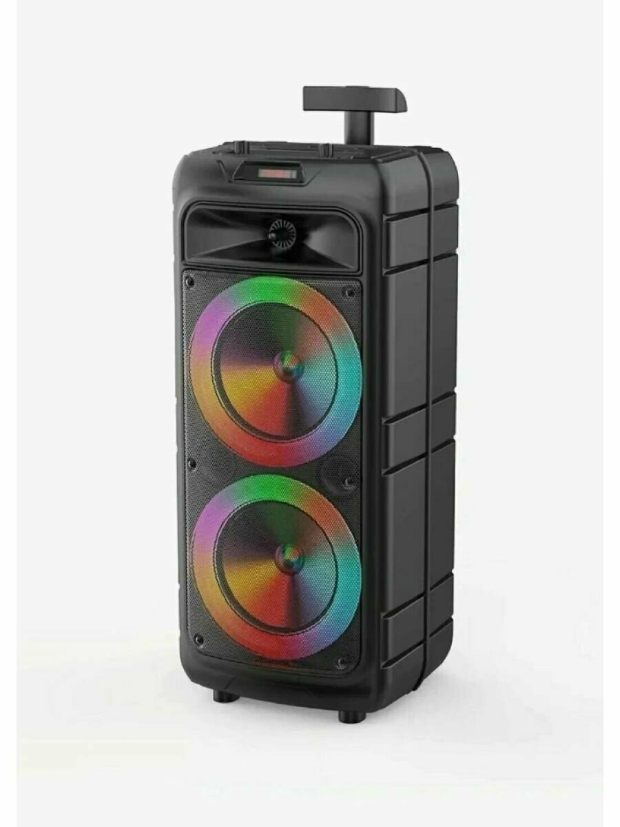 Колонка BT Speaker ZQS-8211 (8"х2/40W) Bluetooth Караоке (черный) — фото 13