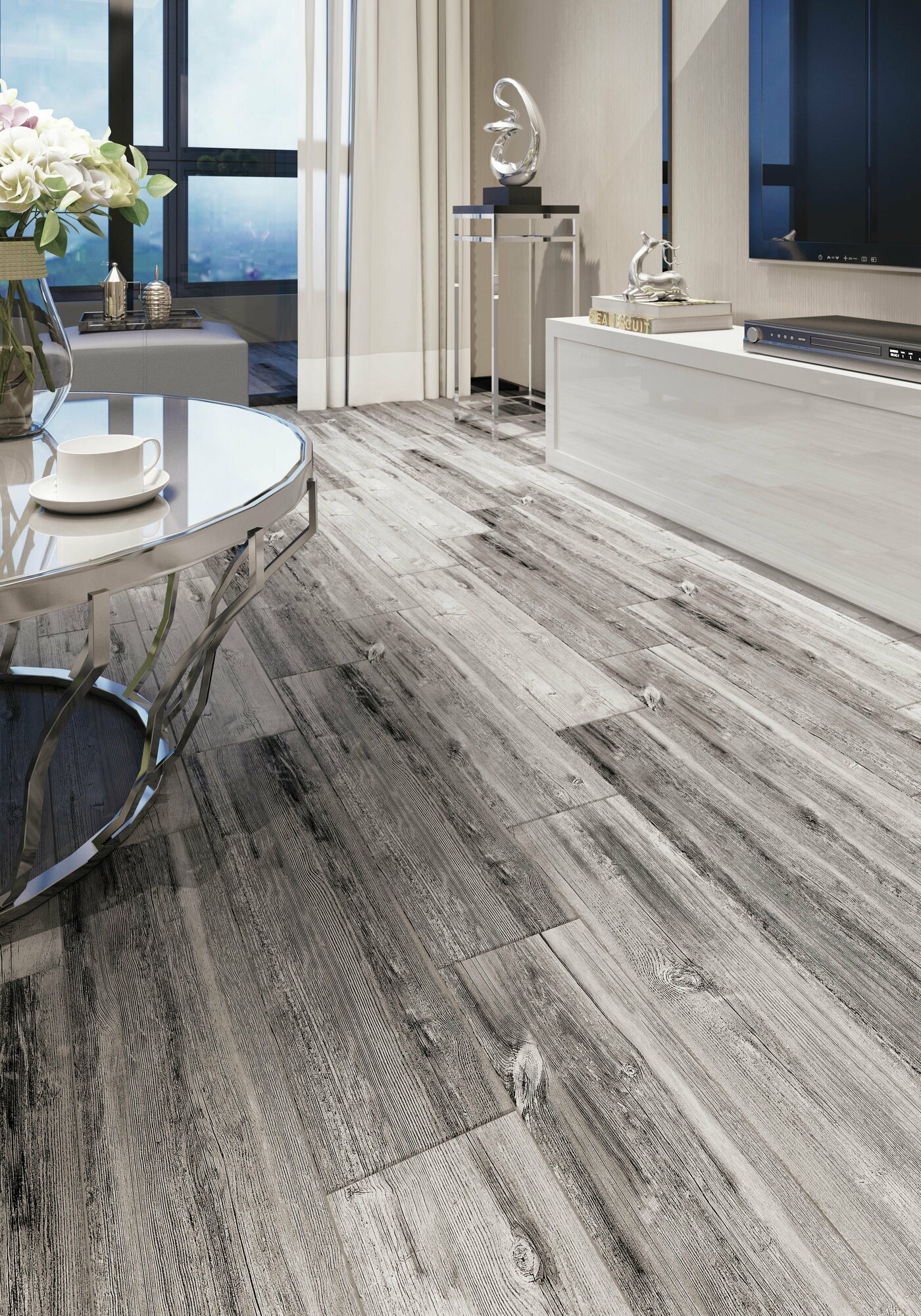 фото Керамогранит Belani Лондон серый 14,7х59,4 см