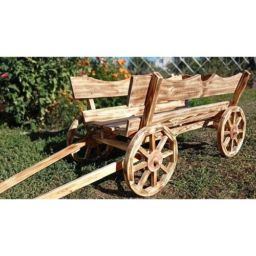 Садовая фигура телега декоративная большая 55*110