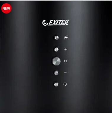 Вытяжка пристенная цилиндрическая EXITEQ EX-1296 black, 1000 куб. м/час, ширина 35 см, черный, Китай