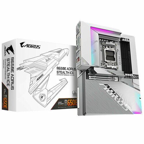 Материнская плата Gigabyte B650E AORUS STEALTH ICE RTL 39226₽