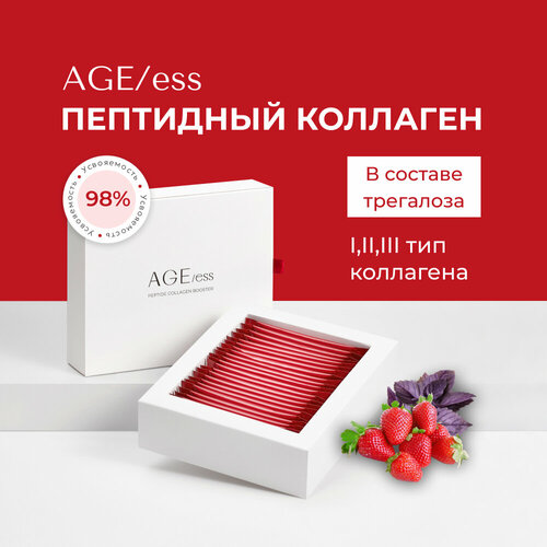 Коллаген желе AgeLess в порционном пакетике со вкусом земляники и базилика