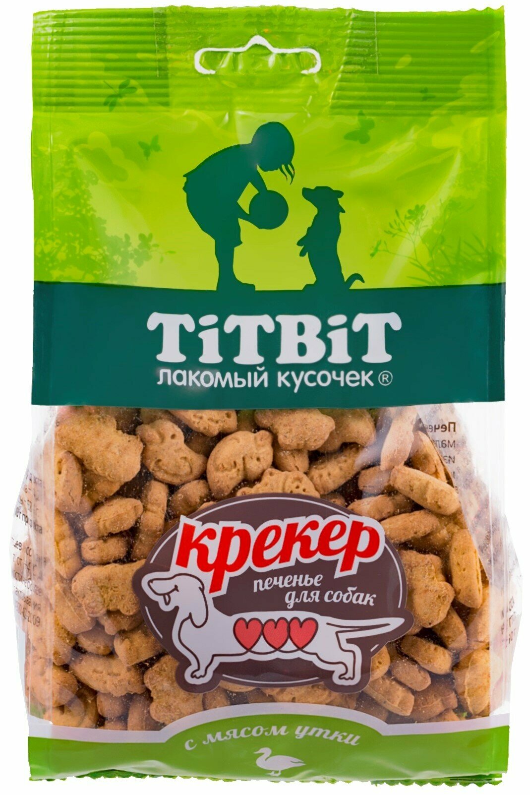 Лакомство TiTBiT Печенье Крекер с мясом утки для собак (250 г)