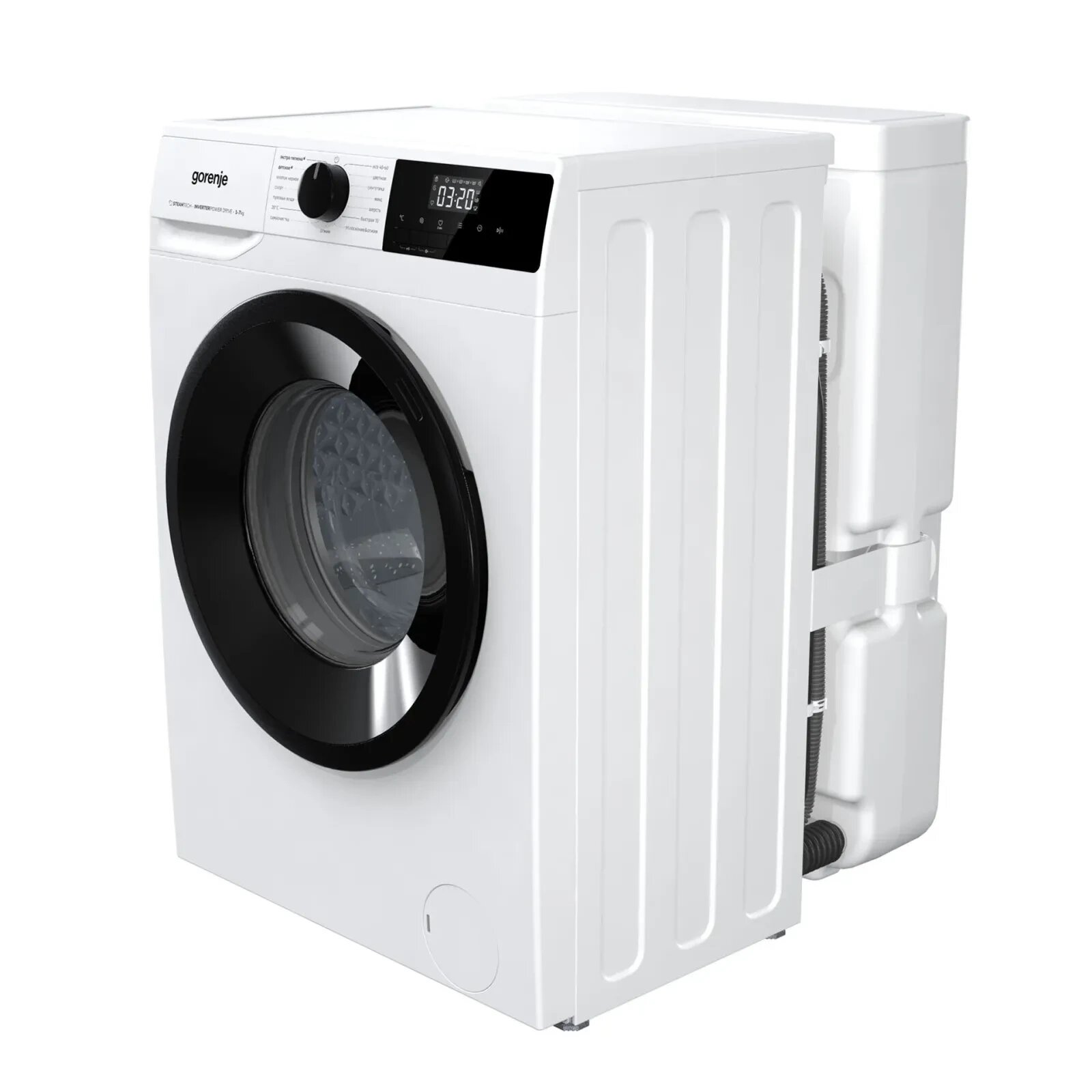 Стиральная машина Gorenje W1NHPI72SCSIRV, белый, с баком, 7кг — фото 1