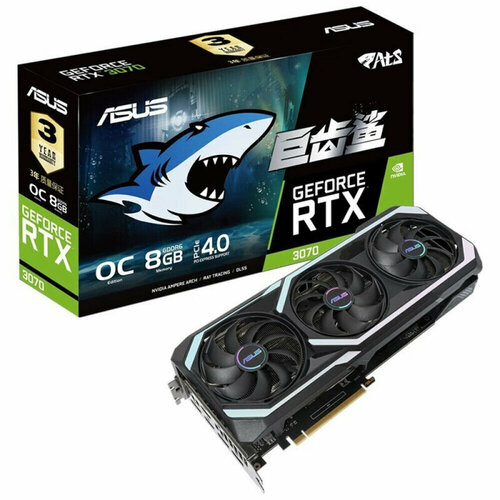 Видеокарта Asus ATS RTX 3070 Gaming Megalodon OC LHR игровая 46947₽