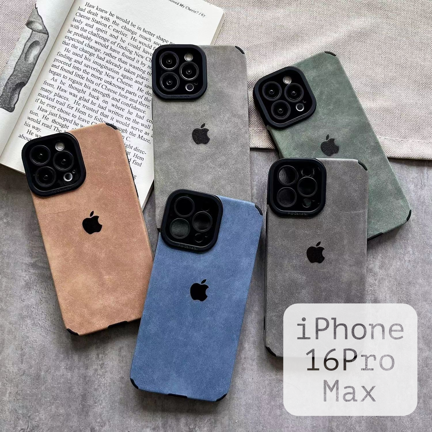 Чехол на айфон 16 Pro Max серый с яблоком - Чехол iPhone 16 Про Макс серый с яблоком