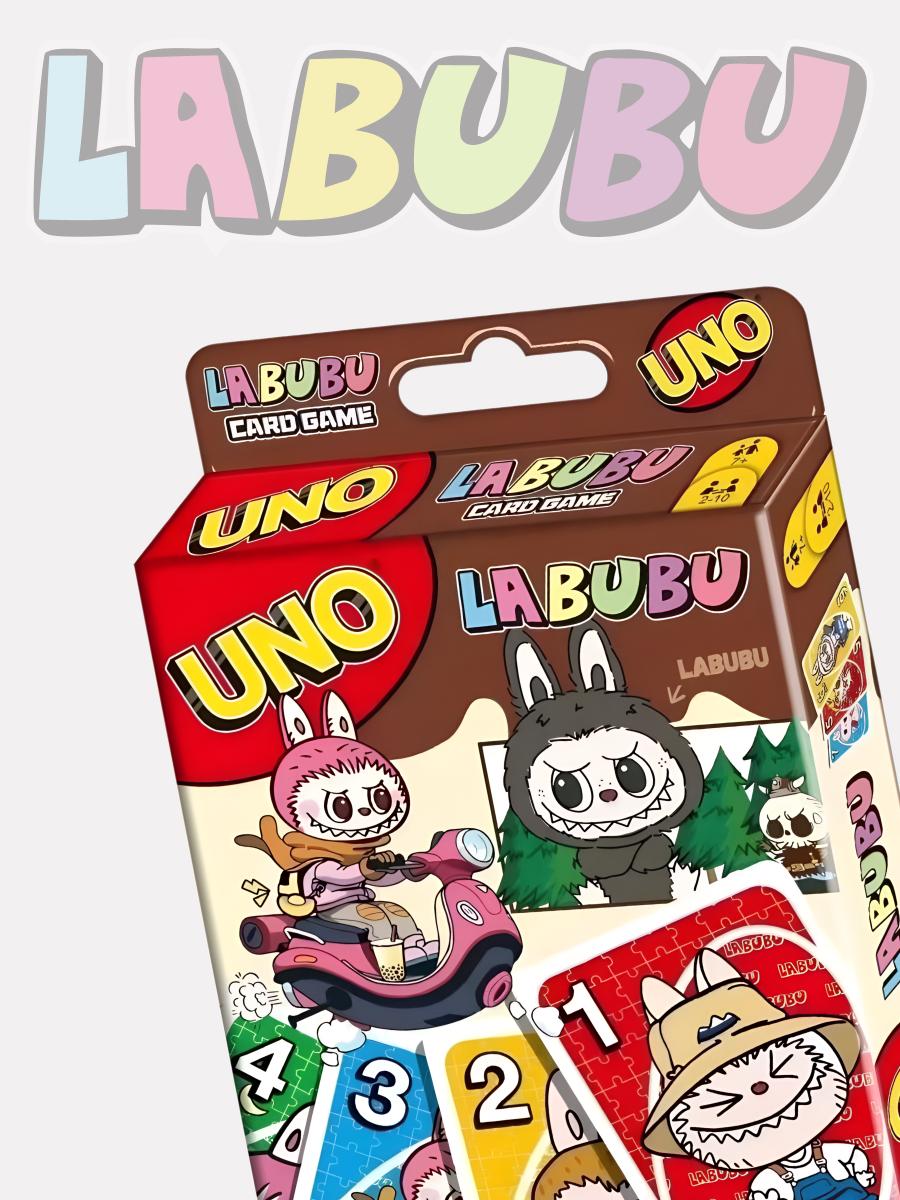 Настольная игра Uno Labubu, логическое мышление, семейное, 2-10 человек, 7+ лет