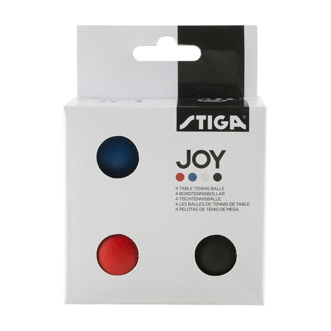 Мячи для настольного тенниса Stiga Joy 40  Plastic ABS x4 Assorted 1110 5240 04