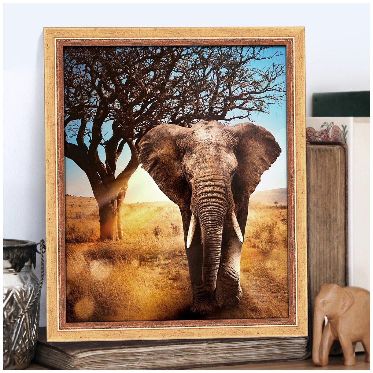 Алмазная вышивка Африканский слон (АЖ-1783) - картина стразами Алмазная живопись - фото №5