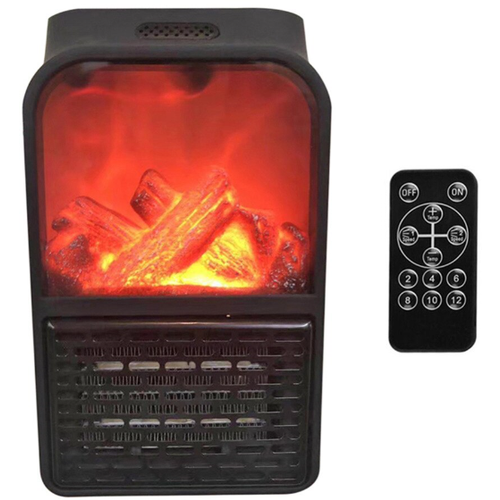 Портативный обогреватель с LCD-дисплеем Flame Heater 900 Ватт (Черный)