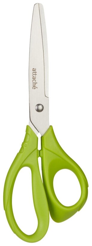 Ножницы Attache 200 мм эргономичные ручки, цвет салатовый - фото №3
