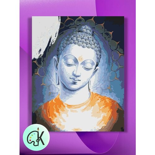 картина по номерам на холсте гаутама будда 90 х 120 см Картина по номерам на холсте Гаутама Будда, 40 х 50 см