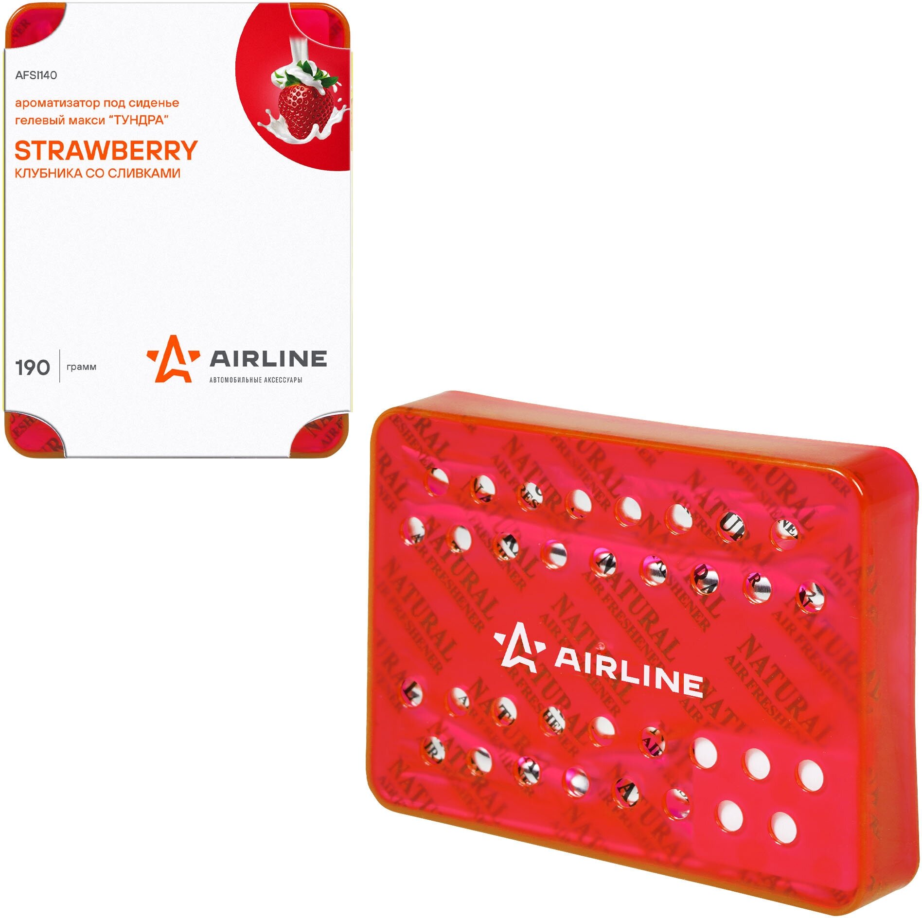 Ароматизатор под сиденье гелевый макси "Тундра" клубника со сливками (AFSI140)