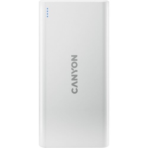 Внешний аккумулятор (Power Bank) Canyon PB-106, 10000мAч, белый [cne-cpb1006w] внешний аккумулятор canyon pb 2001 power bank 20000mah black