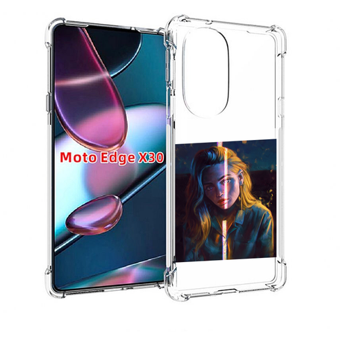 Чехол MyPads девушка-в-тени для Motorola Moto Edge X30 задняя-панель-накладка-бампер