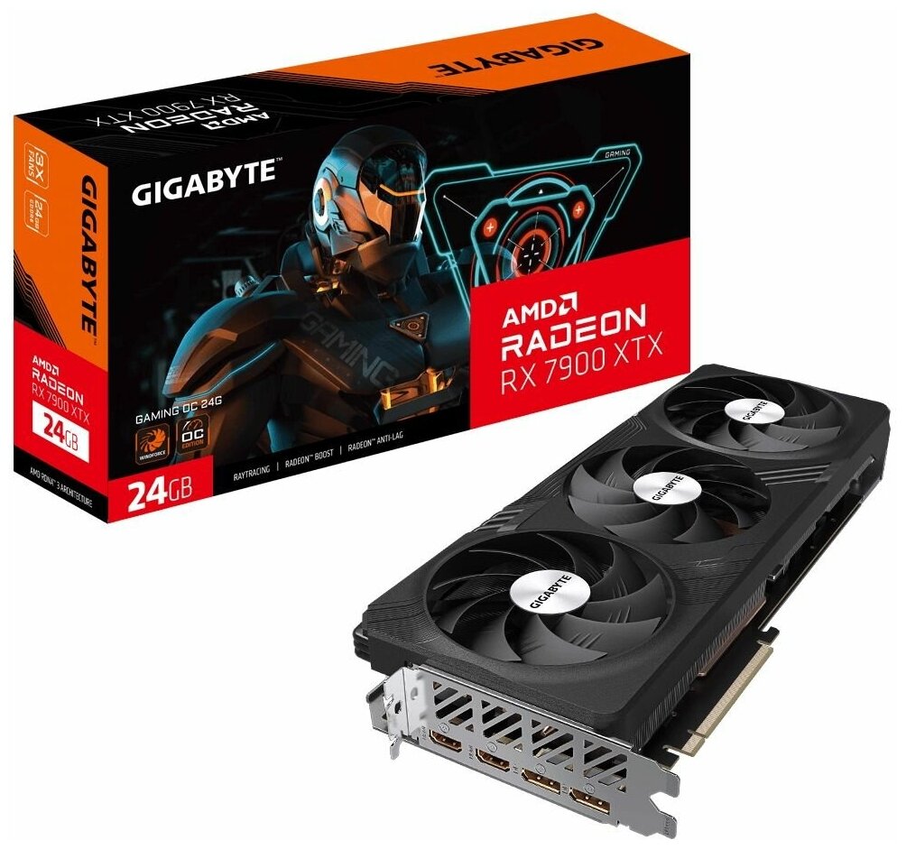 Видеокарта Gigabyte RX7900XTX GAMING OC 24GB GDDR6 384-bit HDMIx2 DPx2