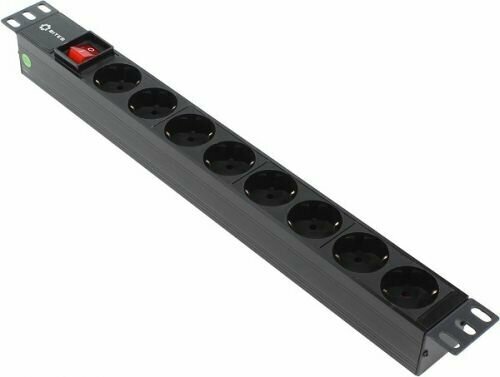 Блок розеток 19 8 розеток 5bites PDU819P-08 PVC SWITCH 1U