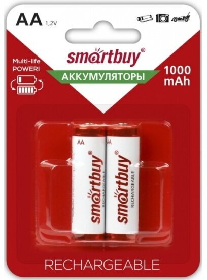 Аккумулятор Smartbuy LR6 AA 1000 mAh (уп 2 шт)