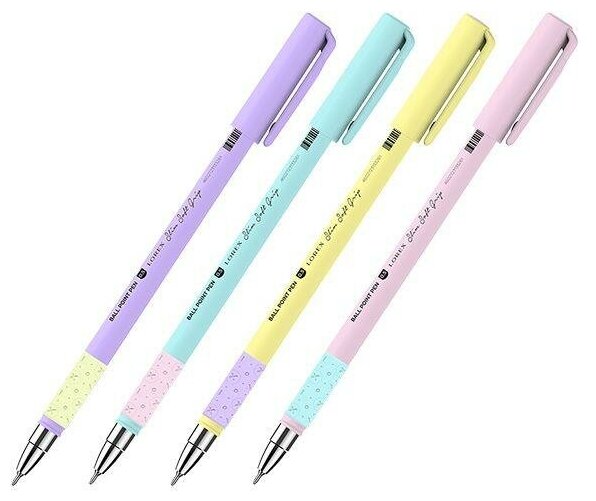 Ручка шариковая Lorex Pastel Slim Soft Grip (0.5мм, синий цвет чернил, масляная основа, прорезиненный корпус) 1шт.