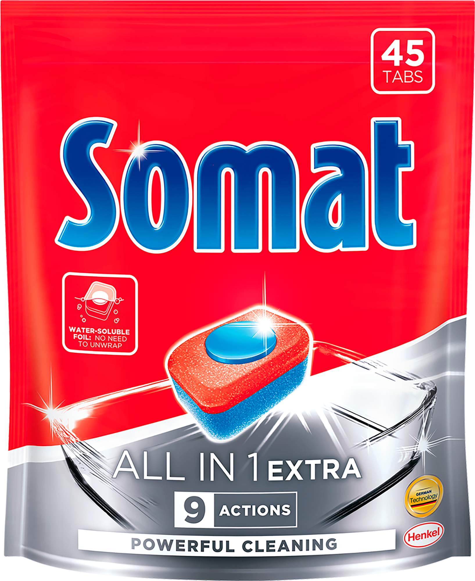 Таблетки для посудомоечных машин Somat All in 1 Extra, 45 шт.