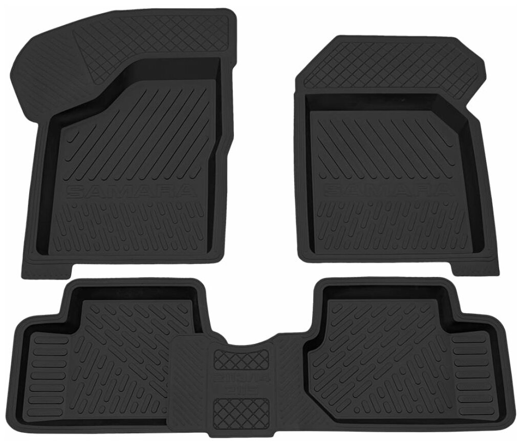 фото REZKON 1039010100 Коврики резиновые Lada Samara 2108/09/099/13/14/15 Brаnd Rezkon