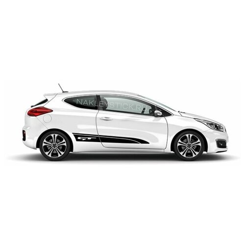 Наклейки на двери Киа Сид (Kia Cee'd GT) чёрные