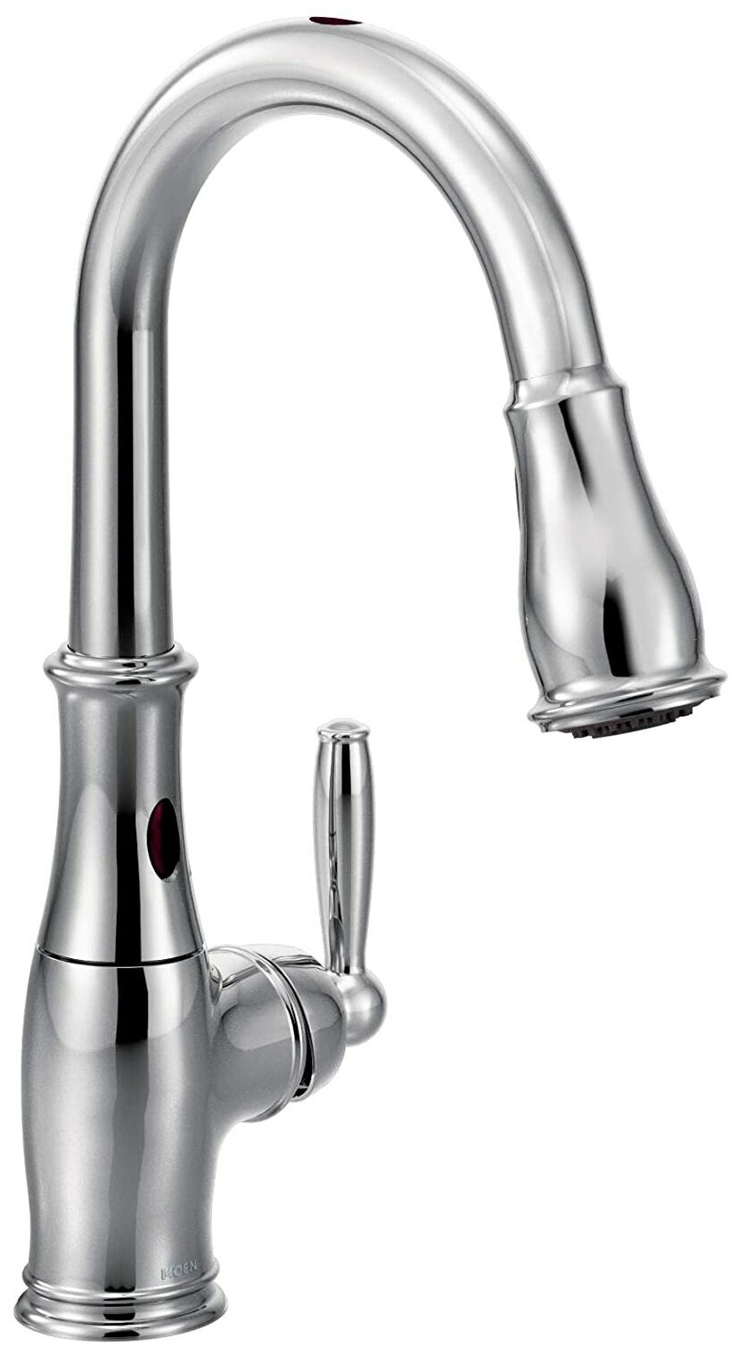 Бесконтактный кухонный смеситель Moen Brantford Chrome One-Handle Pulldown Kitchen Faucet / Model #:7185EC