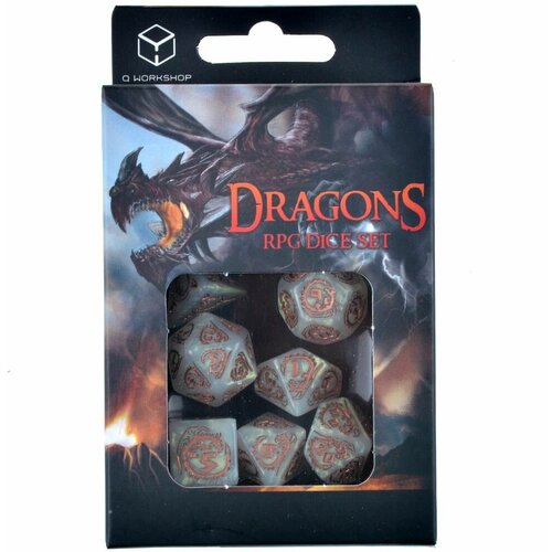 Набор кубиков для настольных ролевых игр Q-Workshop Dragons Dice Set: Quartz