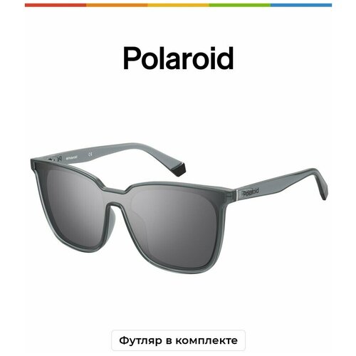 Солнцезащитные очки Polaroid Polaroid PLD 6154/F/S KB7 EX PLD 6154/F/S KB7 EX, серый, черный