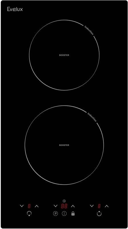 Индукционная варочная панель Evelux HEI 320, с рамкой, цвет панели чeрный, цвет рамки черный