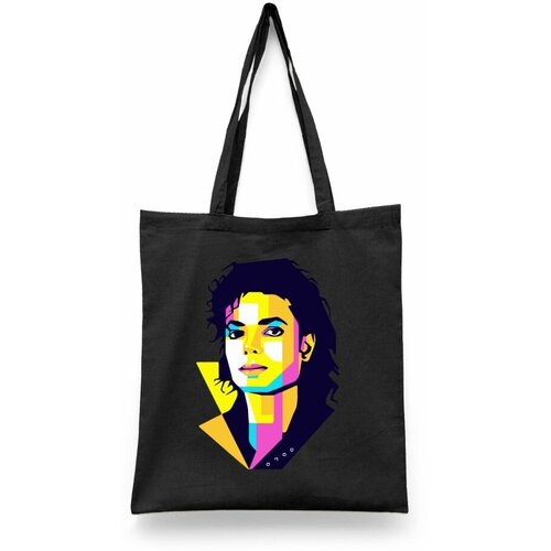 фото Сумка-шоппер унисекс каждому своё "майкл джексон/michael jackson" черная