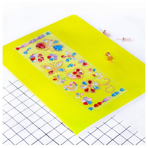 Наклейки акриловые MESHU Colorful butterflies, 7,5*25см, европодвес