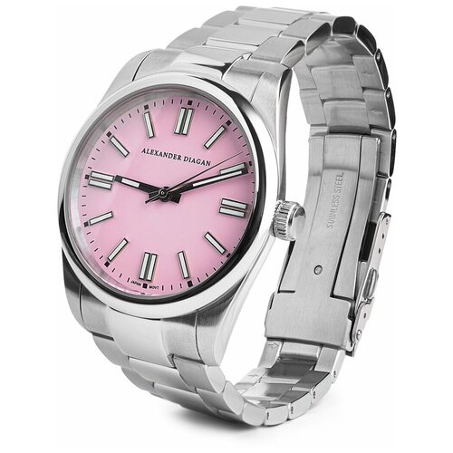 фото Alexander diagan / премиальные женские кварцевые наручные часы / alexander diagan / miyota, caliber 2115, розовый