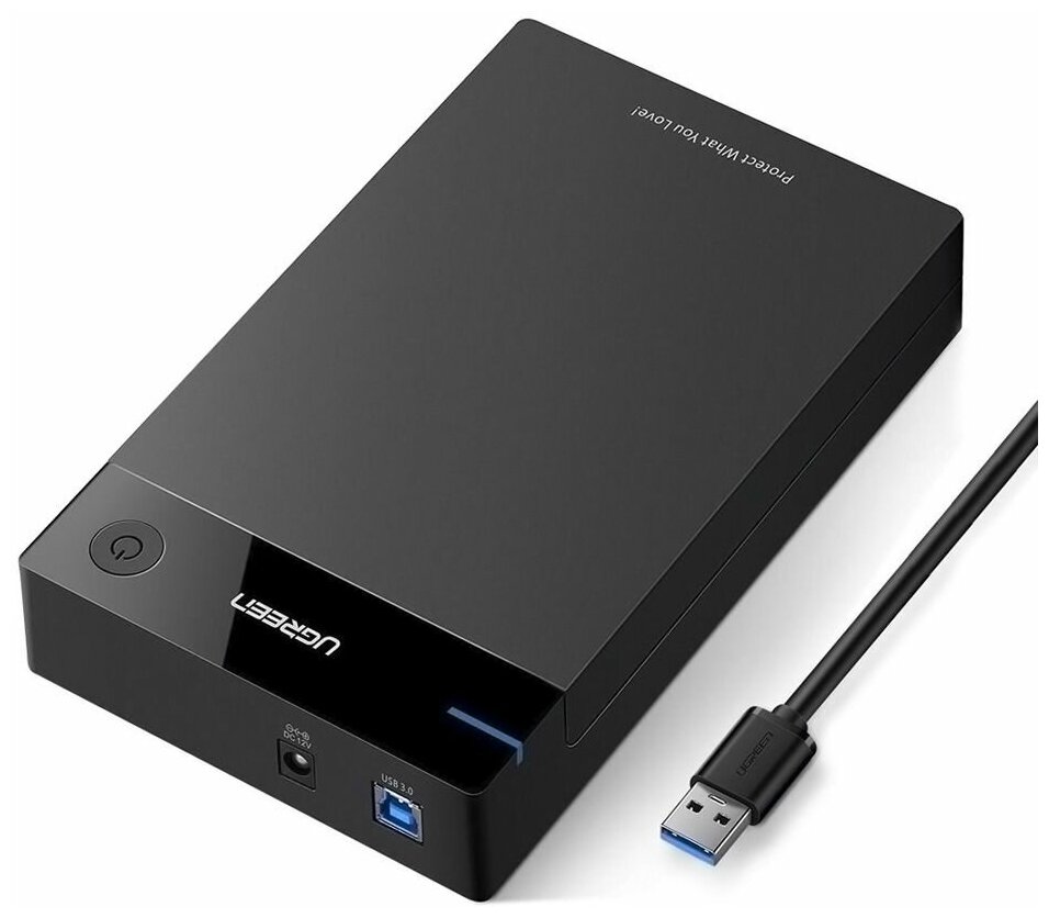 UGREEN US222 (50422) USB 3.0 B to 3.5'/2.5" SATA Hard Drive Box EU - Black