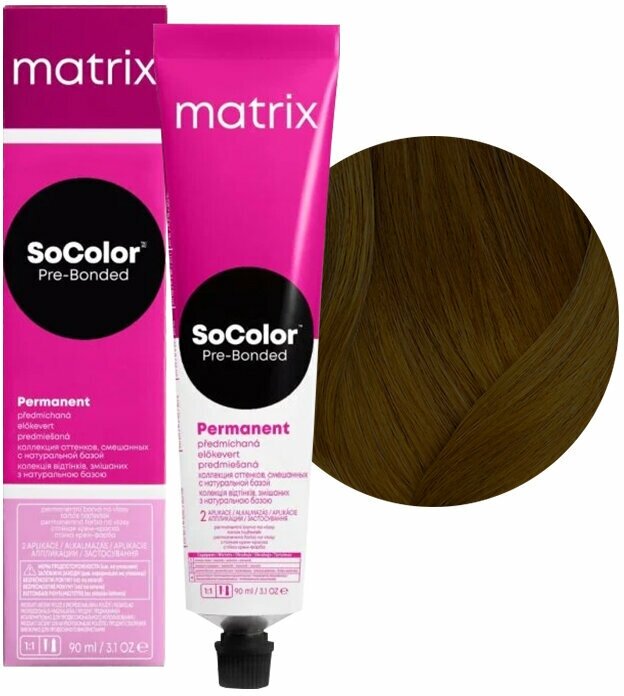 Matrix SoColor перманентная крем-краска для волос Pre-Bonded, 5A светлый шатен пепельный, 90 мл