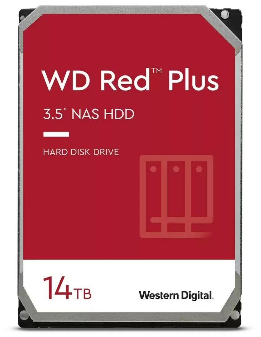 Жесткий диск 3.5" 14 Tb Sata Iii, 512 Mb, 7200 rpm WD Red Plus (nas) Wd140efgx Wd140efgx
