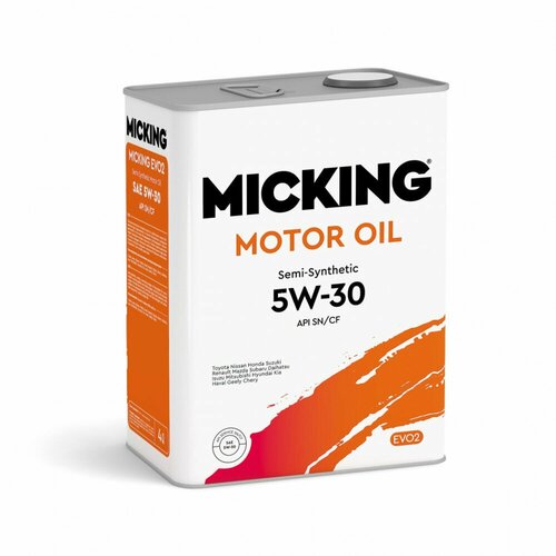 Полусинтетическое моторное масло Micking Motor Oil EVO2 5W-30 API SN/CF, 4л.