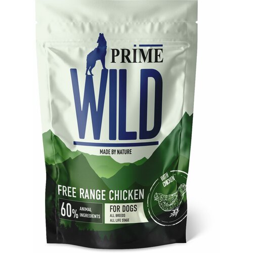 Сухой корм PRIME WILD GF FREE RANGE для щенков и собак всех пород, с курицей 500гр