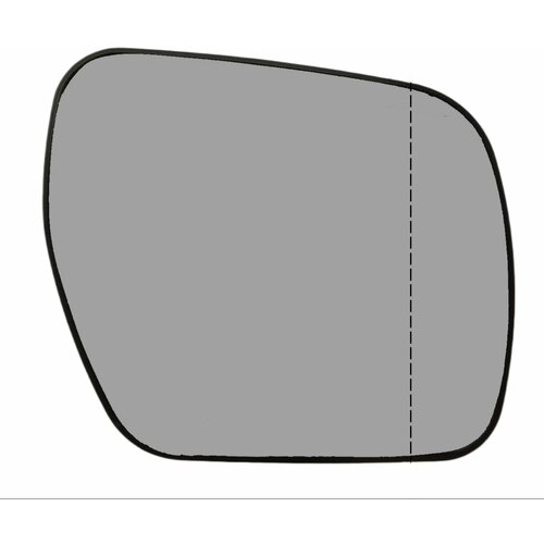 Зеркальный элемент правый с обогревом, асферическим стеклом и внешней окантовкой для Mitsubishi Pajero IV(4) (V90, V80) 2006-2023