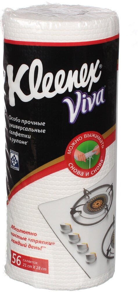 Универсальные многоразовые салфетки Kleenex Viva Hydroknit, 1 рулон (56 шт.) - фото №19