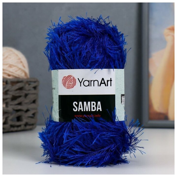 YarnArt Пряжа "Samba" 100% полиэстер 150м/100гр (2032 василек)