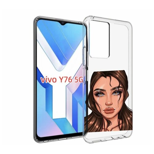 Чехол MyPads плачущая-девушка женский для Vivo Y76 5G задняя-панель-накладка-бампер