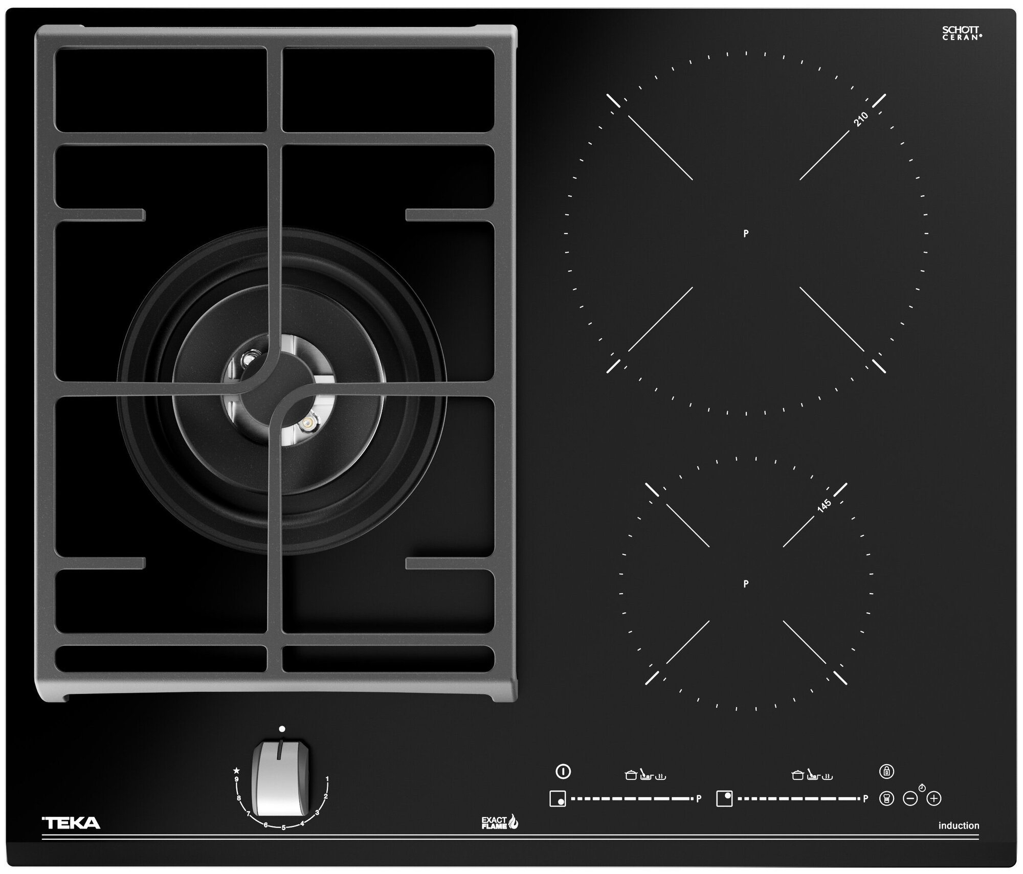 Варочная панель TEKA HYBRID JZC 63312 ABN BLACK JZC - фотография № 8